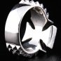 THORN MALTESE IRON CROSS STERLING SILVER RING Sz 13.5