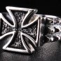 THORN MALTESE IRON CROSS STERLING SILVER RING Sz 13.5