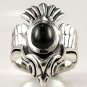 PHOENIX PHINIX EAGLE BIRD BLACK STAR SILVER RING Sz 12