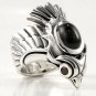 PHOENIX PHINIX EAGLE BIRD BLACK STAR SILVER RING Sz 12