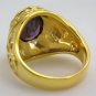 AMETHYST BISHOP EASTER 14K YELLOW GOLD SILVER RING NEW