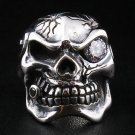 DIAMOND HEAVY MAFIA SKULL STERLING SILVER RING ALL SIZES