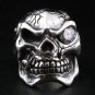 DIAMOND HEAVY MAFIA SKULL STERLING SILVER RING ALL SIZES