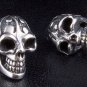 TATTOO SKULL 925 STERLING SILVER GOTHIC STUD EARRINGS