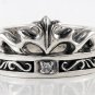 DIAMOND CELTIC CROWN 925 STERLING SILVER RING Sz 13 NEW