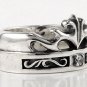 DIAMOND CELTIC CROWN 925 STERLING SILVER RING Sz 13 NEW