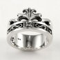 DIAMOND CELTIC CROWN 925 STERLING SILVER RING Sz 13 NEW