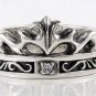 DIAMOND CELTIC CROWN 925 STERLING SILVER RING Sz 13 NEW