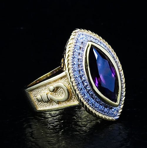 marquise amethyst engagement ring
