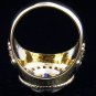 DIAMOND CROWN 14K YELLOW GOLD AMETHYST BISHOP RING NEW