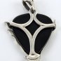 GOTHIC FLAME GUITAR PICK HOLDER STERLING SILVER PENDANT