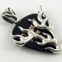 GOTHIC FLAME GUITAR PICK HOLDER STERLING SILVER PENDANT
