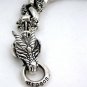 DRAGON TRIBAL STERLING SILVER CHAIN BRACELET 8.75"