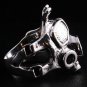 GAS MASK .925 STERLING SILVER MENS RING NEW
