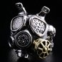 GAS MASK .925 STERLING SILVER MENS RING NEW