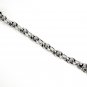 TRIBAL 925 STERLING SILVER CHAIN DESIGNER BRACELET 9"