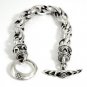 TRIBAL 925 STERLING SILVER CHAIN DESIGNER BRACELET 9"