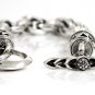 TRIBAL 925 STERLING SILVER CHAIN DESIGNER BRACELET 9"