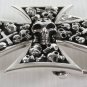 SKULL STACK SOLID 925 STERLING SILVER BELT BUCKLE NEW