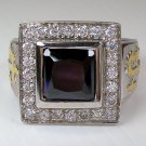 PRINCESS AMETHYST CHRISTIAN BISHOP STERLING SILVER RING