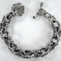 MUSCLE BONE 925 STERLING SILVER CHAIN BRACELET NEW
