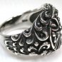 ROCKER CROSS 925 STERLING SILVER MENS RING Sz 9 NEW