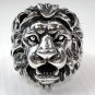 LION LEO BIG 925 STERLING SILVER MENS RING Sz 15.5 NEW