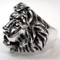 LION LEO BIG 925 STERLING SILVER MENS RING Sz 15.5 NEW