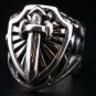 KNIGHT SWORD 925 STERLING SILVER MENS RING Sz 8.5 NEW