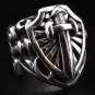 KNIGHT SWORD 925 STERLING SILVER MENS RING Sz 8.5 NEW