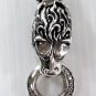 DIAMOND KING LION LEO STERLING SILVER PENDANT CHAIN