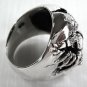 GOTHIC DEATH SKULL TATTOO 925 STERLING SILVER RING NEW