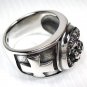 LION CROSS 925 STERLING SILVER MENS BAND RING Sz 13 NEW
