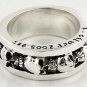 SKULL SOLID 925 STERLING SILVER MENS BAND RING Sz 7.5