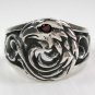 GARNET AMERICAN EAGLE STERLING SILVER MENS RING Sz 13