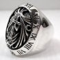 GOTHIC HOLY ROMAN WATCH STERLING SILVER RING Sz 9 NEW