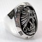 GOTHIC HOLY ROMAN WATCH STERLING SILVER RING Sz 9 NEW