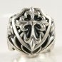 BIG CROSS SOLID 925 STERLING SILVER MENS RING Sz 14 NEW