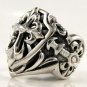 BIG CROSS SOLID 925 STERLING SILVER MENS RING Sz 14 NEW