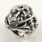 BIG CROSS SOLID 925 STERLING SILVER MENS RING Sz 14 NEW