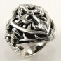 BIG CROSS SOLID 925 STERLING SILVER MENS RING Sz 14 NEW