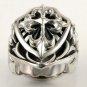 BIG CROSS SOLID 925 STERLING SILVER MENS RING Sz 14 NEW