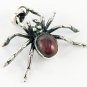 GOTHIC SPIDER GARNET 925 STERLING SILVER MENS PENDANT