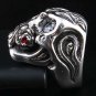 SKULL AND ROSE LOVE .925 STERLING SILVER MENS RING NEW