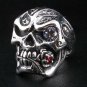 SKULL AND ROSE LOVE .925 STERLING SILVER MENS RING NEW
