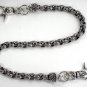 LION FLAME 925 STERLING SILVER MENS WALLET CHAIN NEW