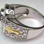 CROSS CHRISTIAN BISHOP AMETHYST STERLING SILVER RING