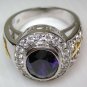 CROSS CHRISTIAN BISHOP AMETHYST STERLING SILVER RING