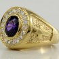 14K YELLOW GOLD STERLING SILVER CHRISTIAN BISHOP RING