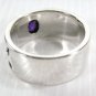 AMETHYST FLEUR DE LIS STERLING SILVER MENS RING Sz 8